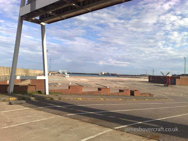 Dover Hoverport being demolished, August 2009 - The site where once stood a proud icon of 1980s technological dream (credit: James Rowson).
